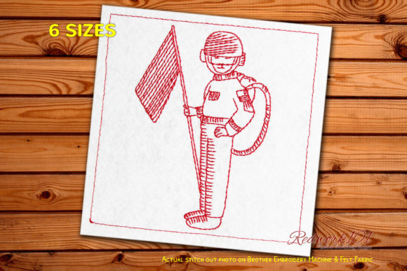 Astronaut Waving Flag Machine