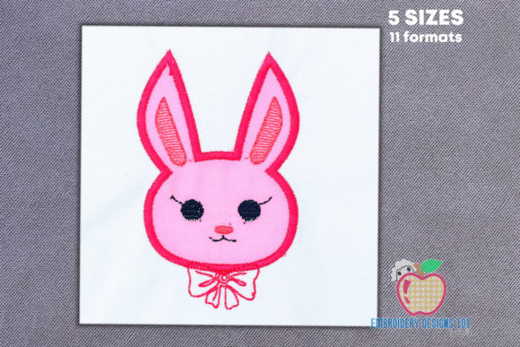 Beautiful Girl Rabbit Face Applique Review for Boutique Sweatshirts