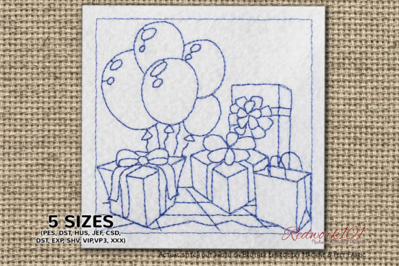 Big Gift Box with Balloons