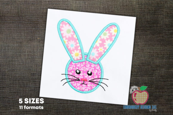Cartoon Bunny Applique for Kids