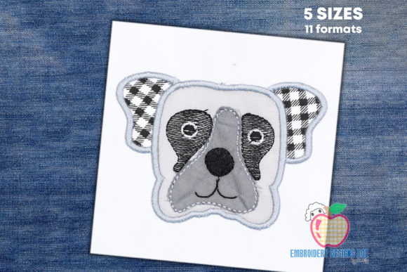 Dog Head Applique Design Review for Boutique Apparel