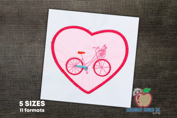 Love Bicycle Applique Pattern Review for Embroidery Projects