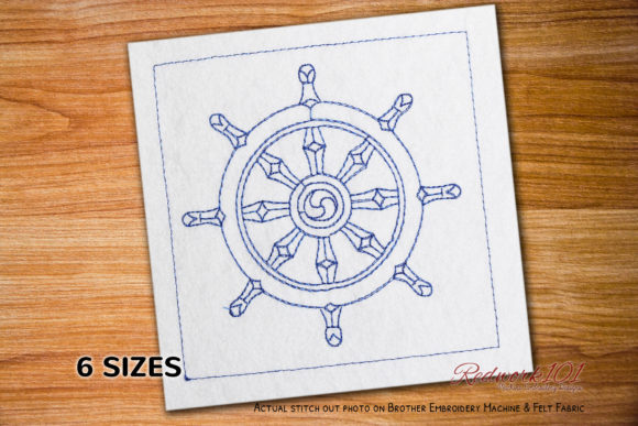 Wheel of Dharma Redwork: A Thoughtful Embroidery Design for Mindful Projects